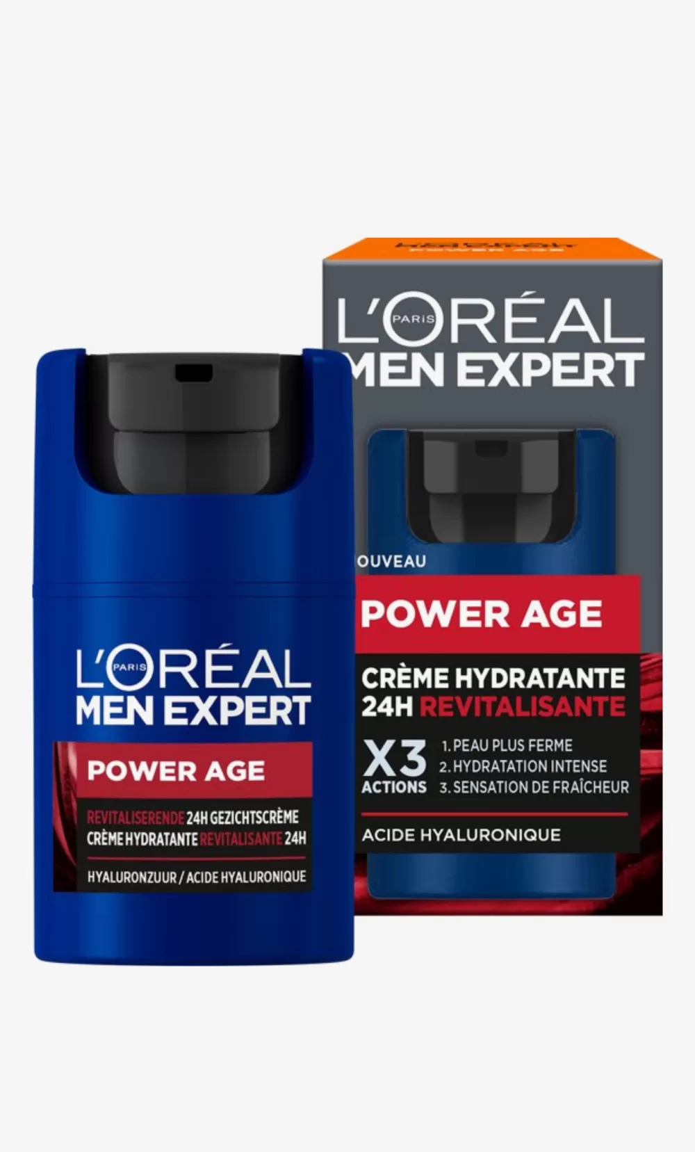 L'Oréal Paris Men Expert Power Age - Hydraterende 24H Gezichtscrème voor Huidveroudering - 50 ml - Verstevigt, Hydrateert en Verbetert Gladheid