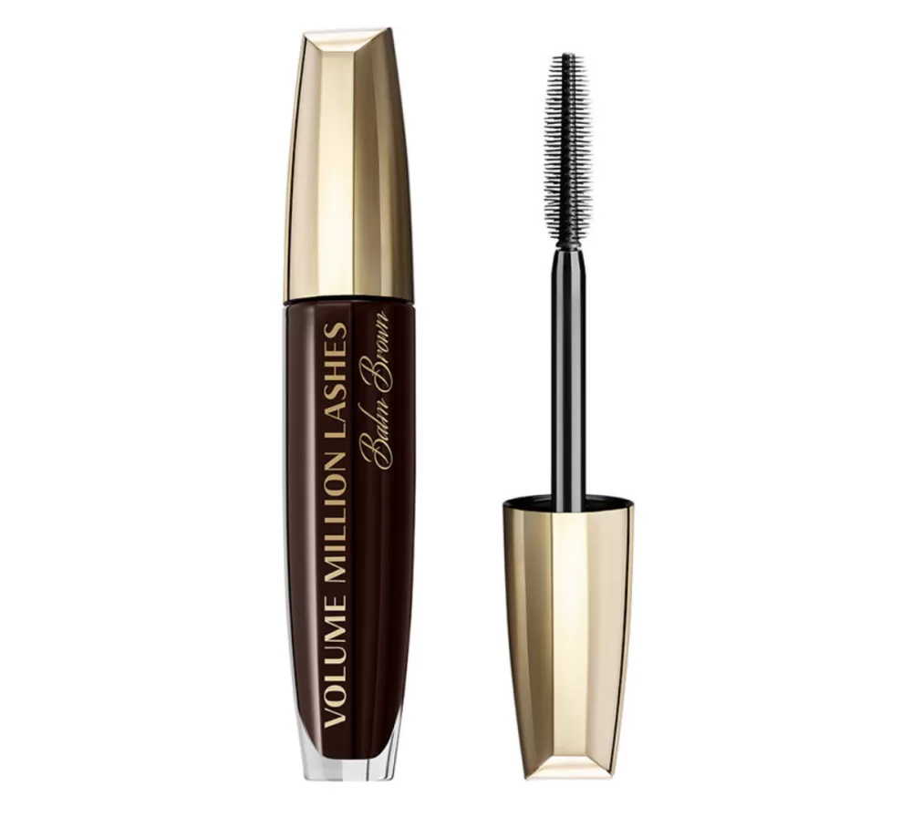 L'Oréal Paris Volume Million Lashes Balm Brown - Bruine Volumemascara, Hypoallergeen, 97% Natuurlijke Ingrediënten, 8.9 ml