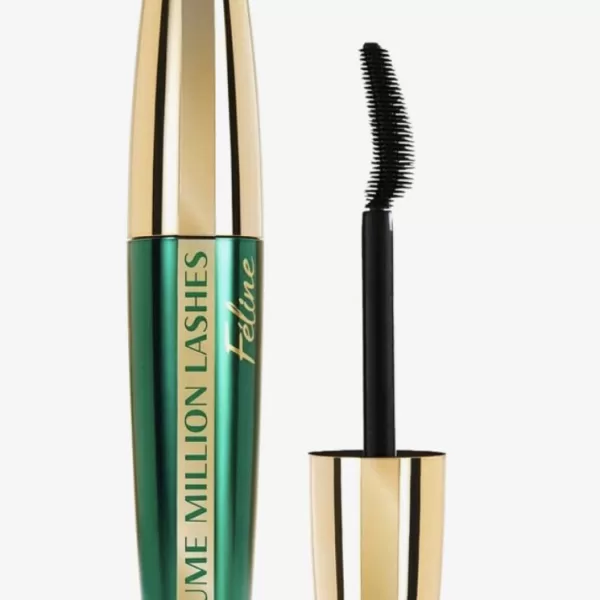 L'Oréal Volume Million Lashes Féline Mascara - Zwarte Volume Mascara met Gebogen Borsteltje voor Krul en Separatie - 01 Black