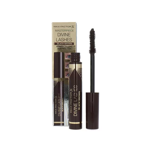 Max Factor Divine Lashes Mascara - 002 Black Brown, Volumizing, Lengthening, Lightweight, Smudge-Proof, Suitable for Contact Lens Wearers