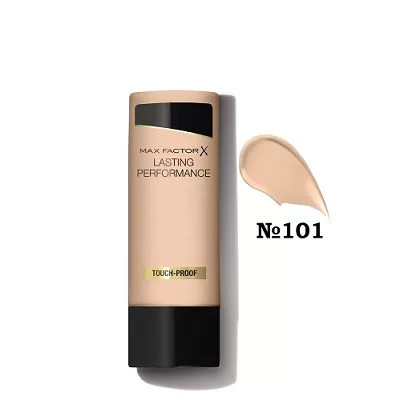 Max Factor Lasting Performance Touch-Proof Foundation 101 - 8 Uur Langdurige Dekking, Vloeibaar en Smetbestendig Make-up voor Perfecte Huid.