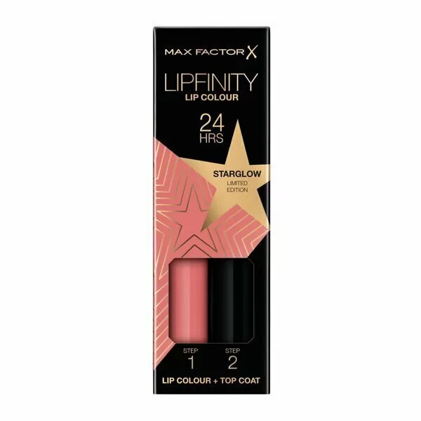 Max Factor Lipfinity Rising Stars 80 Starglow Lipstick - Langdurige vloeibare lippenstift, 24 uur kleur, glanzende topcoat, Hollywood geïnspireerd