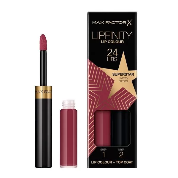 Max Factor Lipfinity Rising Stars 86 Superstar Lipstick - Langdurige, Hydraterende Lippenstift met Glans, Tot 24 Uur Kleur, Hollywood Inspiratie