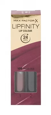 Max Factor Lipstick Lipfinity 108 Frivolous – Ultra Langhoudend, 12 Uur Kleur, Glanzende Finish, Moisturizing Topcoat, Perfect voor Elke Dag