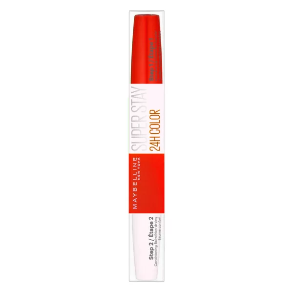 Maybelline Superstay 24H Lippenstift - 510 Red Passion - Langhaftend, 2-in-1 Formel, Verleiht Farbe & Pflege, Rote Flüssiglippenstift