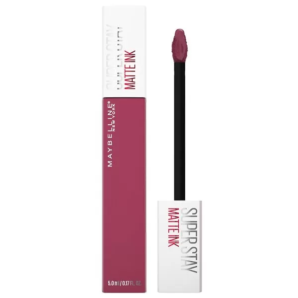 Maybelline SuperStay Matte Ink 155 Savant Lippenstift - Langhoudend, Ultramatte Finish, 2 stuks, 16 uur kleur, Transferproof, Roze