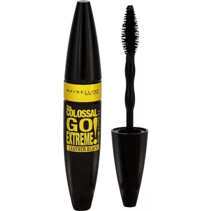 Maybelline The Colossal Go Extreme Leather Mascara Zwart - Waterproof, Volumizing, Collageen, Dubbel Reservoir, Extreme Volume Effect