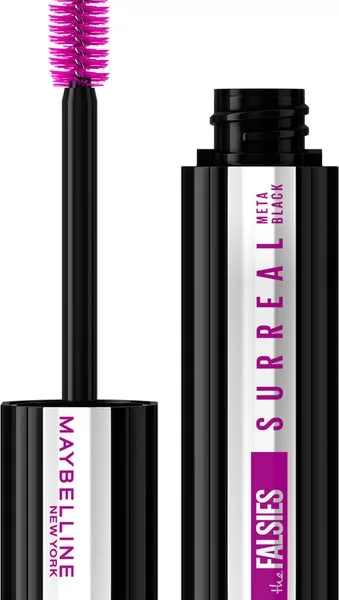 Maybelline The Falsies Surreal Extensions Mascara - Very Black, 10ml - Länge & Volumen - Schwarze Wimperntusche für dramat. Look