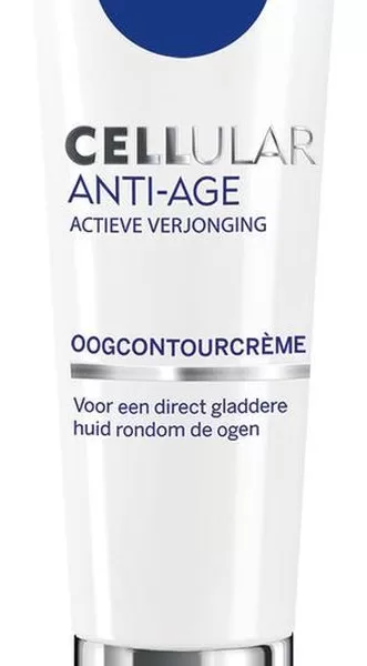 NIVEA CELLular Anti-Age Oogcrème 15 ml - Vermindert Rimpels, Verstevigt Huid, Hydrateert Intensief, Verfrist Direct rondom de Ogen