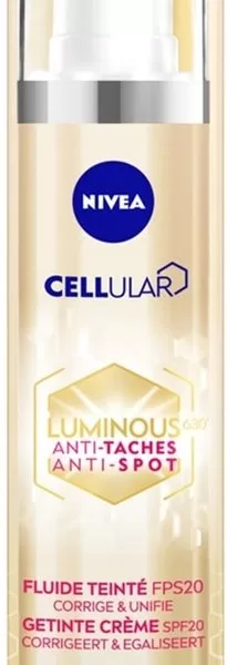 Nivea Cellular Luminous630 Getönte Tagescreme SPF20 - Anti-Aging, Hautaufhellung, Feuchtigkeitspflege für strahlende Haut