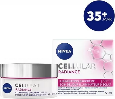 Nivea Cellular Radiance Dagcrème SPF 15 - Stralende Huid, Vermindert Oneffenheden & Poriën, 50ml