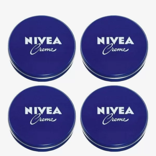 Nivea Crème Blik 150 ml - Hydraterende Bodylotion voor Gezin - 4 Stuks - Dagelijkse Verzorging voor Zachte en Soepele Huid