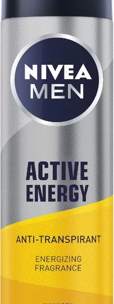 NIVEA Men Active Energy Antitranspirant Spray 150ml - 48h Schutz, Zinkkomplex, Hautpflege, 6er Pack