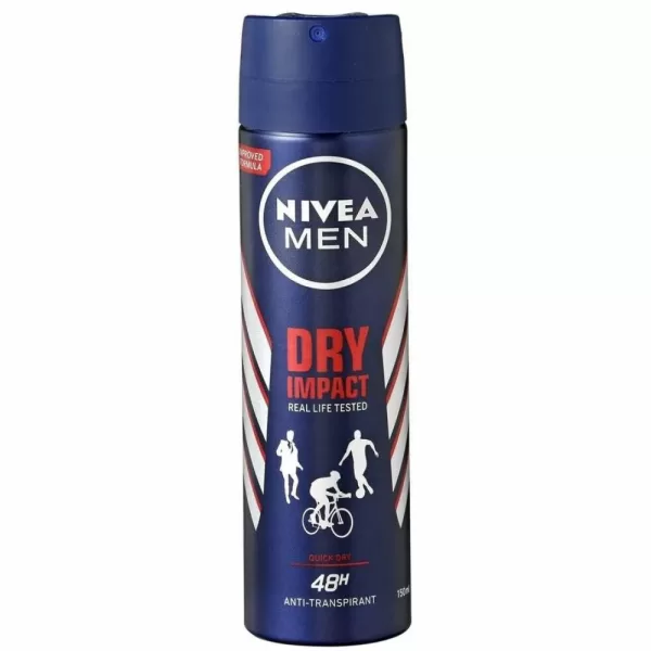 Nivea Men Deodorant Spray Dry Impact 250 ml - 6 stuks, 48 uur bescherming, anti-transpirant, dermatologisch getest, zonder alcohol