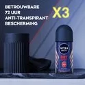 NIVEA MEN Dry Impact Deodorant Roller - 3 x 50 ml - 48 uur Anti-Transpirant bescherming, zonder Ethylalcohol, dermatologisch getest