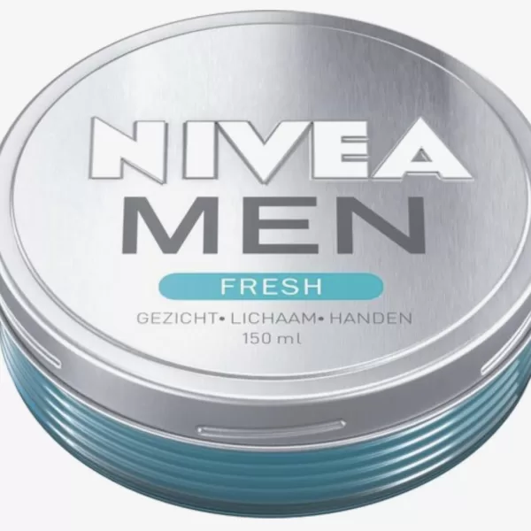 Nivea Men Fresh Hydratatie - 150ml Gezicht, Lichaam & Handen Crème, Ultralicht, Niet Plakkerig, Watermunt Extract, 75% Gerecycled Blik