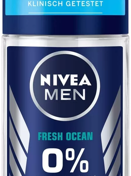 Nivea Men Fresh Ocean Deodorant Roll-On, 6 Stuks, 48 Uur Bescherming, Zonder Aluminium, Verzorgende Formule, Frisse Zeegeur