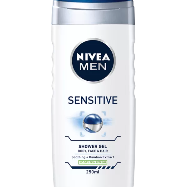 NIVEA MEN Sensitive Douchgel 250ml - Speciaal voor mannen met een gevoelige huid - Verzacht en hydrateert, ideaal voor dagelijks gebruik