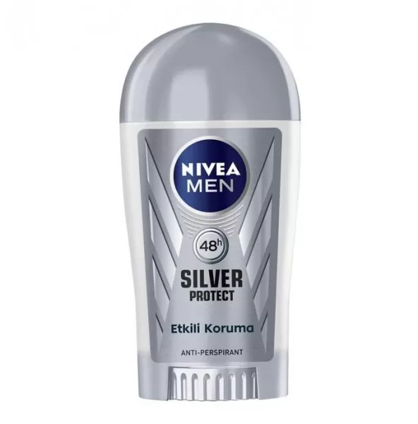 Nivea Men Silver Protect Deodorant Stick 6x40ml – 48h Schutz, antibakteriell, alkoholfrei, dermatologisch getestet, frischer Duft