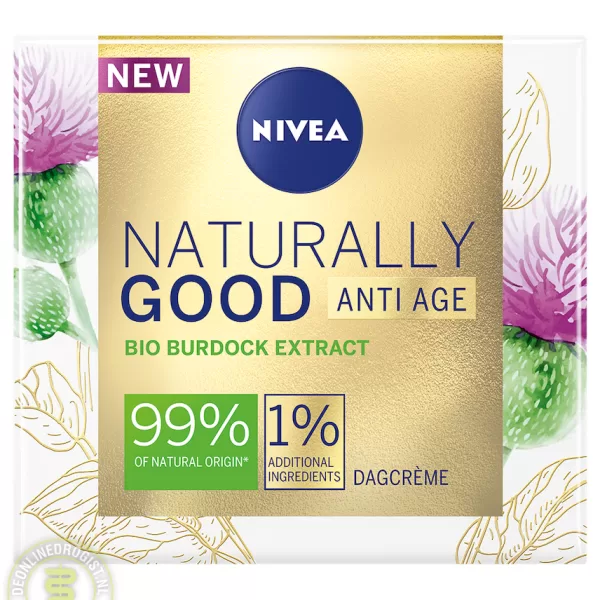 Nivea Naturally Good Anti-Age Dagcrème 50ML - 99% Natuurlijke Ingrediënten, Vermindert Rimpels, Hydratatie voor Rijpere Huid