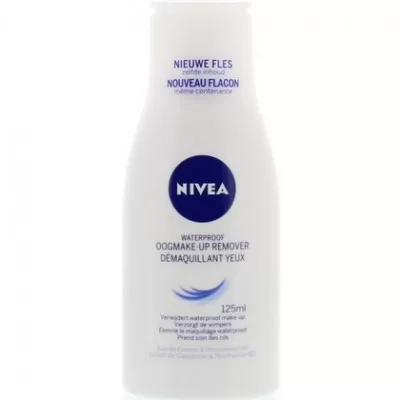 Nivea Oogmake-up Remover Waterproof 125ml – Effectieve Verwijderaar voor Waterproof Make-up, Zorgt voor een Zachte Huid