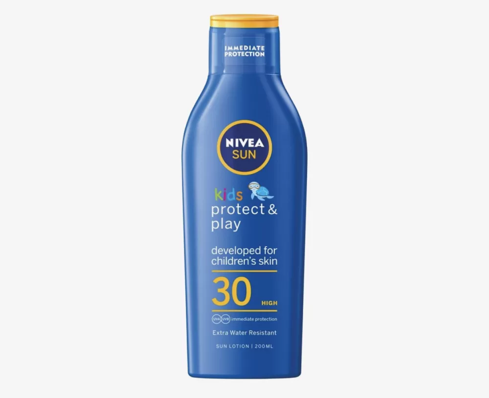 Nivea Sun Kids Hydraterende Zonnemelk SPF 30, 200 ml - Sonnenschutz für Kinder, wasserfest, sanfte Pflege für empfindliche Haut