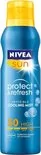 NIVEA SUN Protect & Dry Touch Spray SPF 50 - 200 ml, Waterbestendig, Niet-vet, UVA/UVB Bescherming, Verkoelend Effect, Transparant