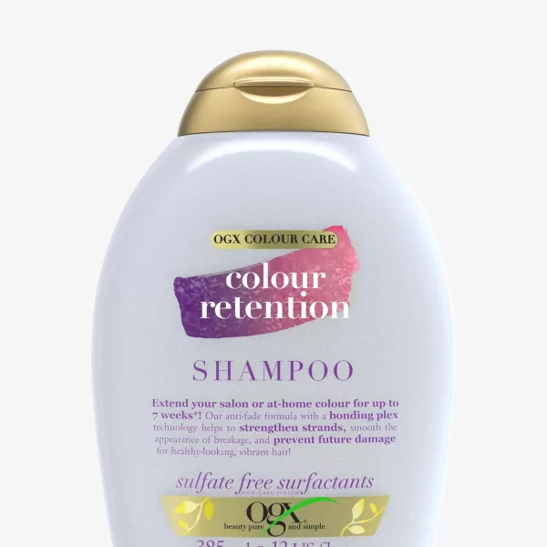 OGX Colour Care Retention Shampoo 385ml – 3 Stuks – Kleurbehoud tot 4 weken – UV-bescherming – Gezond en levendig haar