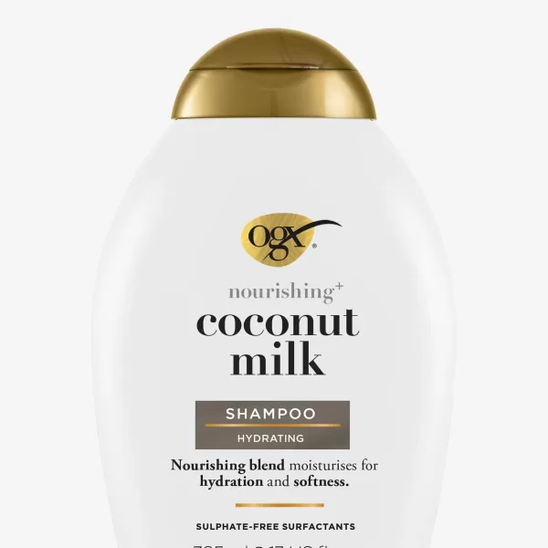 OGX Nourishing Coconut Milk Shampoo 385ml – Hydraterende Shampoo voor Normaal Haar – 3 Stuks – Versterkt en Laat Haar Glanzen