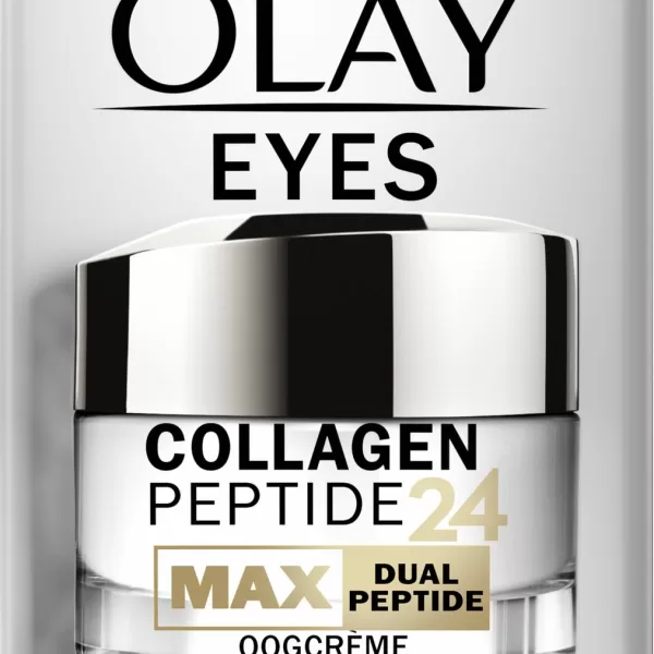 Olay Collageenpeptide 24 Max Oogcrème - Parfumvrij, met Collageenpeptide & Niacinamide, Hydrateert 24 uur, 15ml