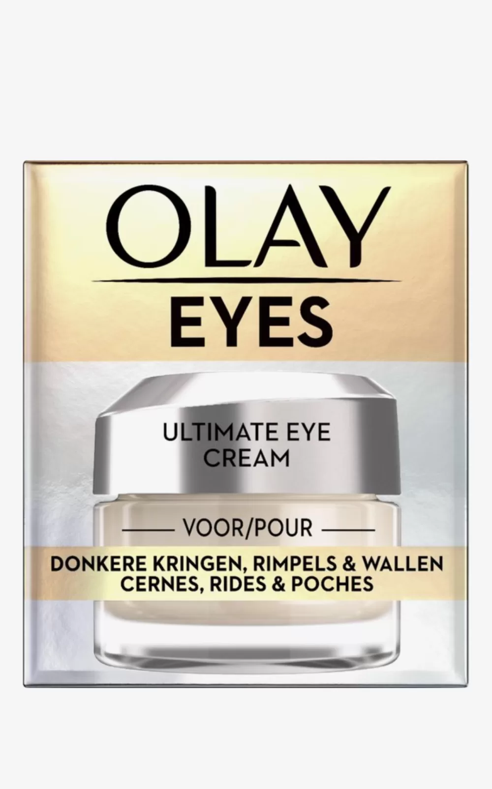 Olay Eyes Ultimate Oogcrème 15 ml - Vermindert Donkere Kringen & Fijne Lijntjes, Hydrateert, Geschikt voor Alle Huidtypes