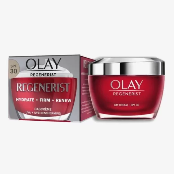 Olay Regenerist Dagcrème SPF30 - Gezichtscrème 50ml, Hydrateert 24u, Verstevigt & Beschermt tegen UVA/UVB, Geschikt voor Alle Huidtypes