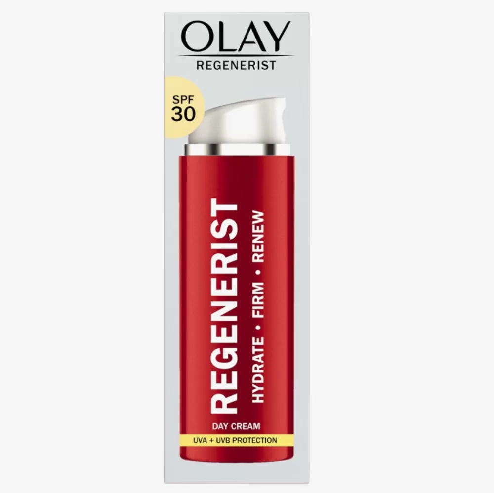 Olay Regenerist Dagcrème SPF30 - 50ml - Hydrateert, vernieuwt huidtextuur, alle huidtypes - Bescherming tegen UVA/UVB - 24u hydratatie