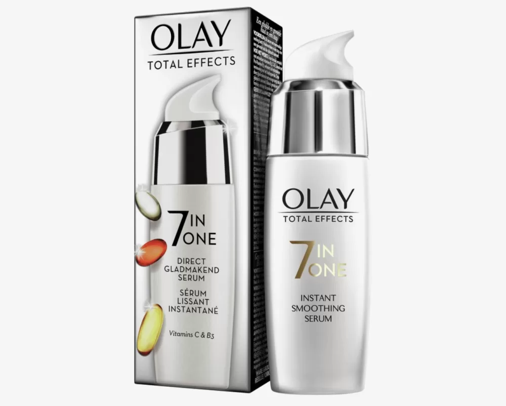 Olay Total Effects 7in1 Serum met Niacinamide - 50ml, Gladmakend, Hydrateert, Antioxidanten, Geschikt voor Alle Huidtypen, Niet-vettig