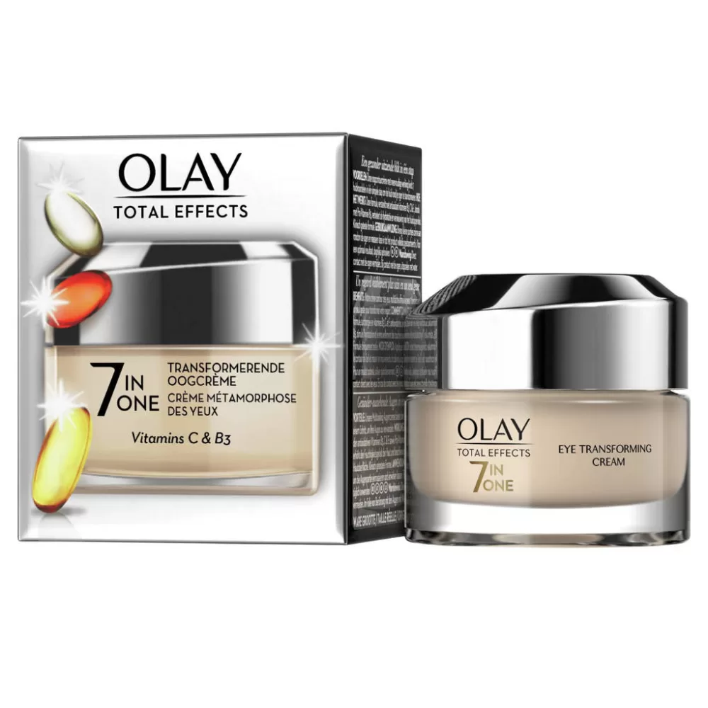 Olay Total Effects Oogcrème met Niacinamide - 7 Voordelen, Hydrateert, Vermindert Rimpels & Donkere Kringen, Klinisch Getest, Voor Alle Huidtypes