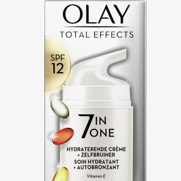 Olay Touch of Sun 7-in-1 Dagcrème & Zelfbruiner SPF 12 - 50 ml - Hydratatie, Gloed, Egaliserend, Vitamine E, Voor Alle Huidtypes