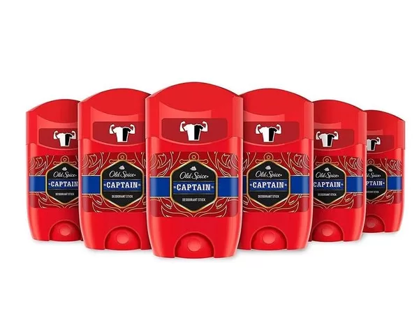 Old Spice Captain Deodorant Stick 6x50ml – Langdurige geur, geen vlekken, krachtige bescherming, dagelijkse frisheid!