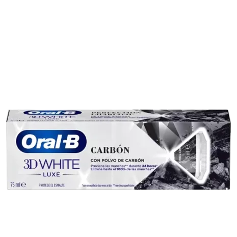 Oral-B 3D White Perfection Charcoal Tandpasta 75ml (X12) - Voor Stralend Witte Tanden met Geactiveerde Houtskool - Ultieme Tandverzorging