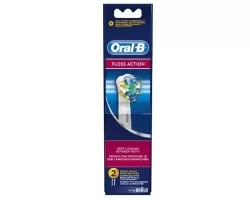 Oral-B Floss Action Aufsteckbürsten 2er Pack – Micropulse Borsten für tiefe Zahnreinigung, kompatibel mit allen Oral-B Rotationssystemen