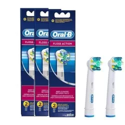 Oral-B FlossAction Opzetborstels - 6 Stuks - Voor Uitstekende Tandenreiniging & Interdentale Verzorging - Compatibel met Alle Oral-B Modellen