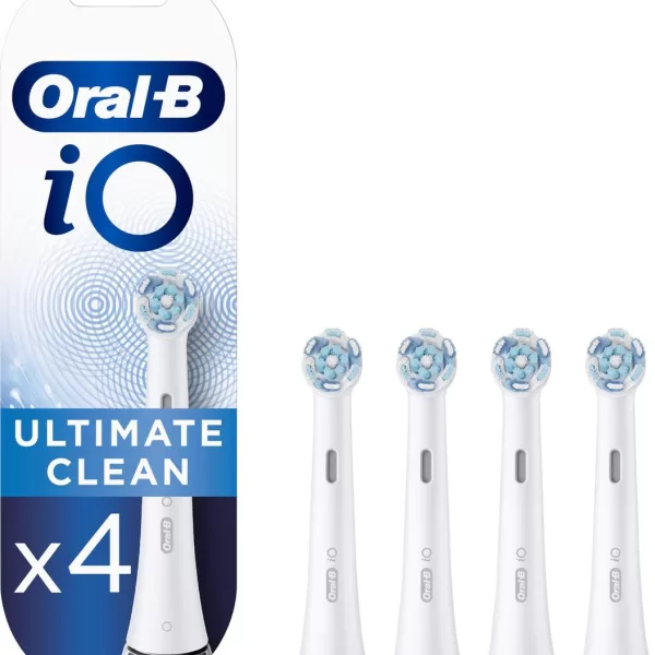 Oral-B iO Ultimate Clean Opzetborstels - 4 Stuks - Verwijdert tot 100% tandplak - Perfecte pasvorm voor Oral-B iO - Tandarts aanbevolen