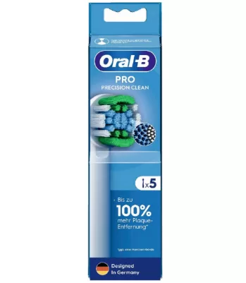 Oral-B Precision Clean Opzetborstel 4+1 Stuks - Flexisoft Borstelharen, Interdentale Tips, Indicator-Haren - Geschikt voor Triumph en Vitality