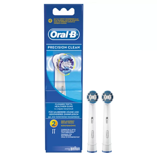 Oral-B Precision Clean Opzetborstels - 2 Stuks, Geschikt voor Diverse Modellen, Effectieve Plaque Verwijdering, Gezonder Tandvlees