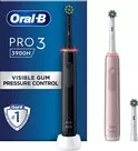 Oral-B PRO 3 3900 Elektrische Tandenborstel - Duo Set Zwart + Roze, 3D Reiniging, Druksensor, Timer, Oplaadbaar, Tandarts Aanbevolen