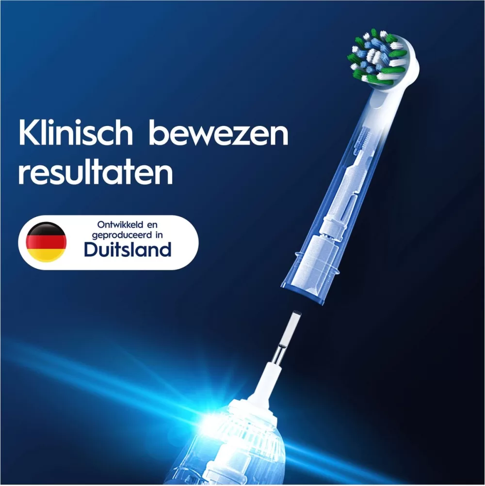 Oral-B Pro Cross Action Opzetborstels - 8 Zwart, CleanMaximiser Technologie, Geschikt voor Oplaadbare Tandenborstels, 100% Bacteriënverwijdering