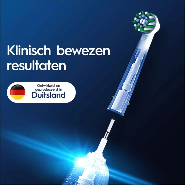 Oral-B Pro Cross Action Opzetborstels - 8 Zwart, CleanMaximiser Technologie, Geschikt voor Oplaadbare Tandenborstels, 100% Bacteriënverwijdering