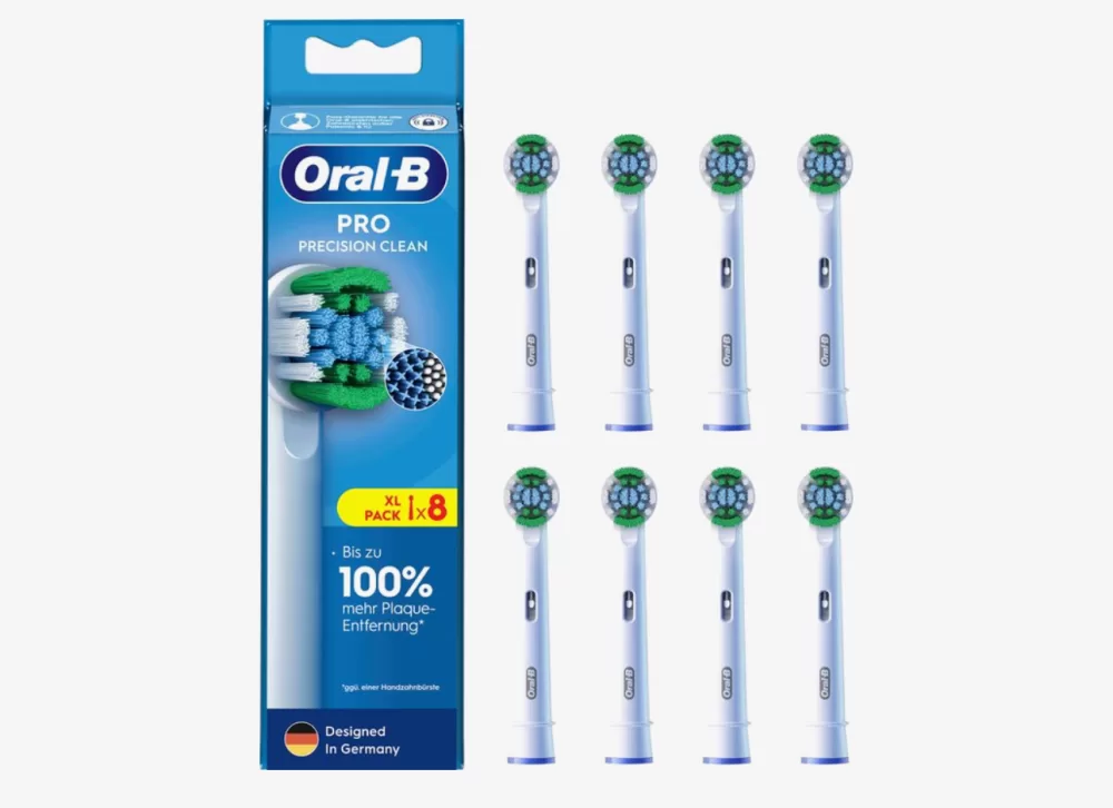 Oral-B Precision Clean Opzetborstels - 8 Stuks, Indicator Borstelharen, Geschikt voor Alle Oplaadbare Tandenborstels (behalve Pulsonic/iO)