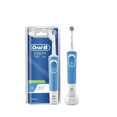 Oral-B Vitality 100 Cross Action Elektrische Tandenborstel Blauw - Superieure Plaqueverwijdering, Timer, Inclusief Oplader & Opzetborstel