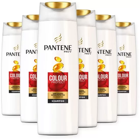 Pantene Colour Protect Shampoo, 6x400ml Vorteilspackung – Intensiver Farbschutz für strahlendes Haar, ideal für gefärbtes Haar!