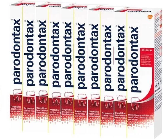 Parodontax Fluoride Tandpasta Voordeelverpakking 12x75ml - Oude Formule, Verzorgt Tandvlees, 1400 ppm Fluoride, Grondige Reiniging